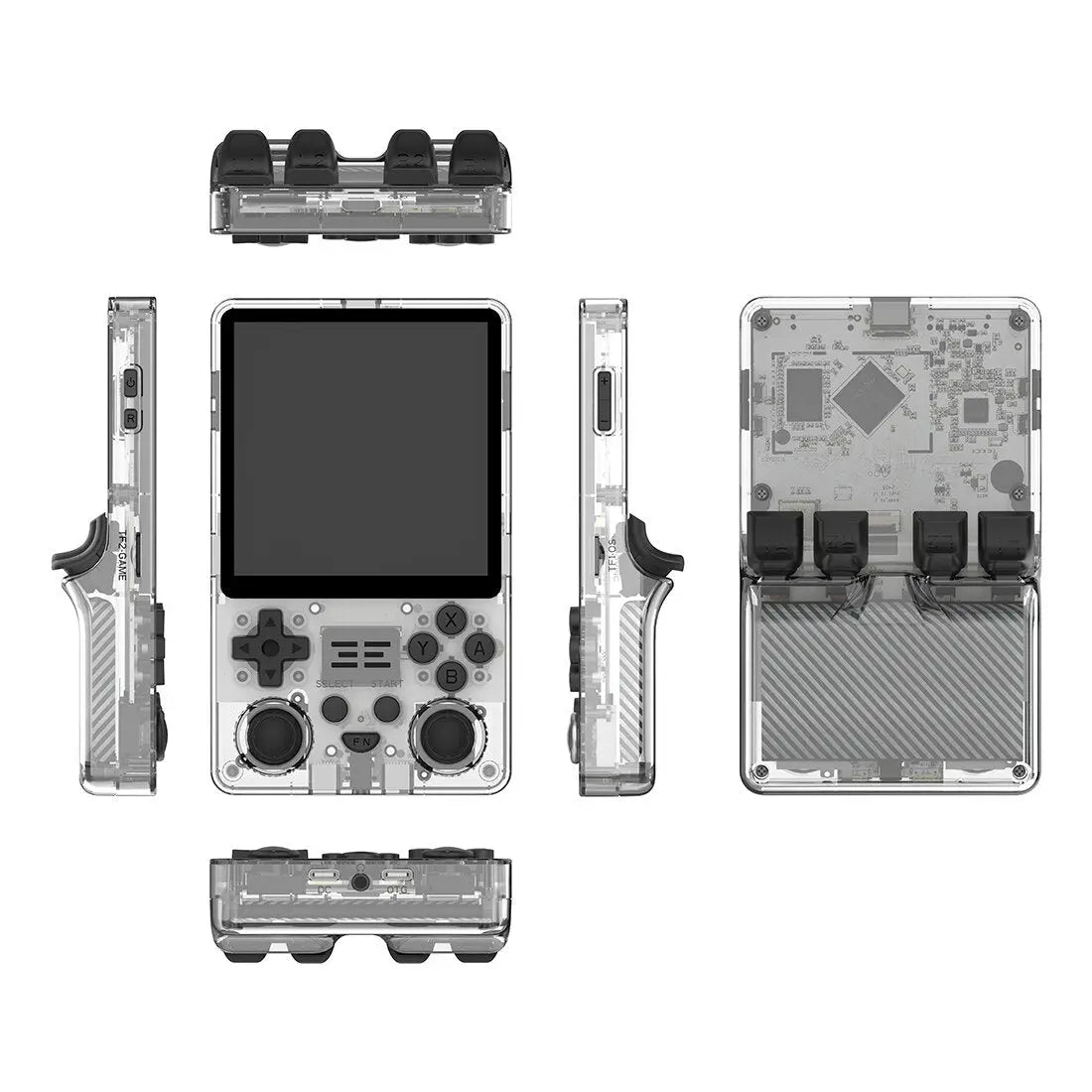 ToRetro- Powkiddy RGB20SX Retro Handheld Game Console- Transparent-White-16GB-256GB