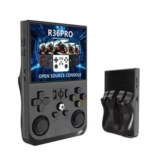 ToRetro- R36S PRO Retro Handheld Game Console Linux System Video Game Console- Black-128G-22000-Games