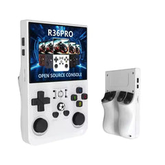 ToRetro- R36S PRO Retro Handheld Game Console Linux System Video Game Console- White-128G-22000-Games