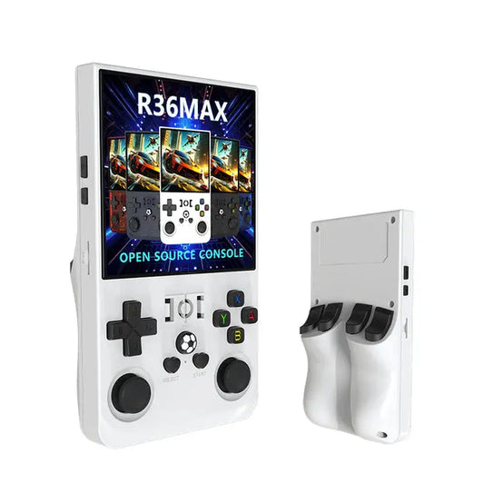 ToRetro- R36MAX Retro Handheld Game Console Linux System Video Game Console- White-128G-22000-Games
