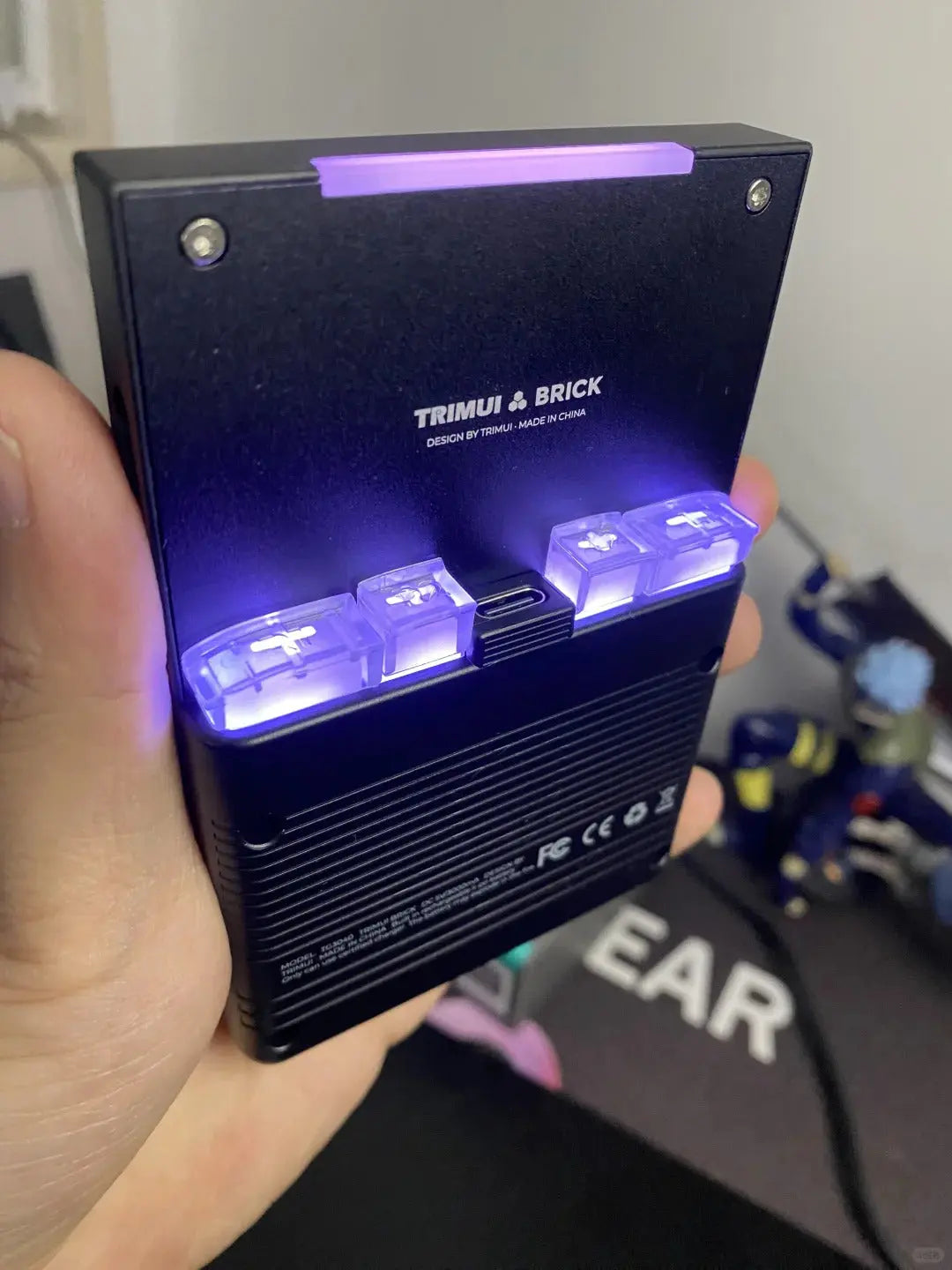 ToRetro- Shoulder Back Button Sets for Trimui Brick Game Console (3 Sets/Transparent)-