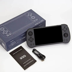 ToRetro- Powkiddy X55 Retro Handheld Game Console- Black-16G-256G-30000-Games