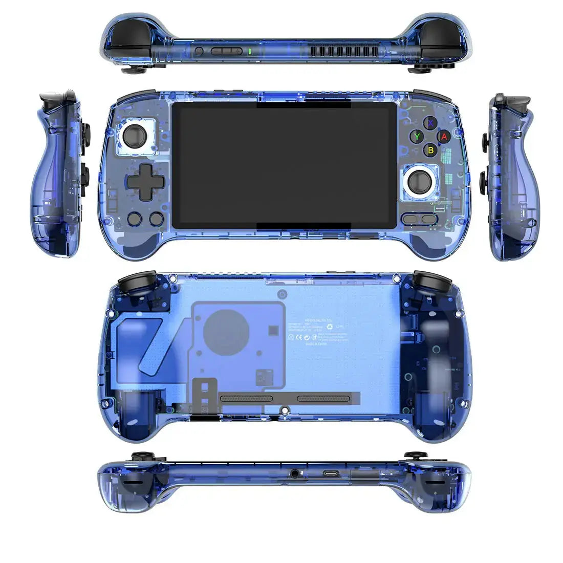 ToRetro- ANBERNIC RG556 Retro Handheld Game Console- Transparent-Blue-Standard-Version-256G