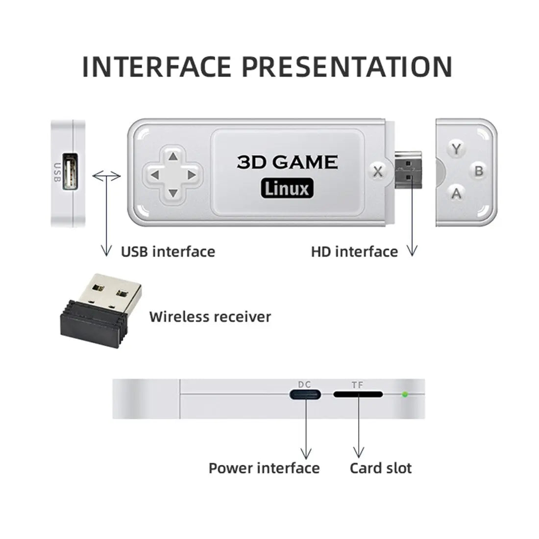 ToRetro- Y6 Game Stick Retro Video Game Console HD 4K- 8