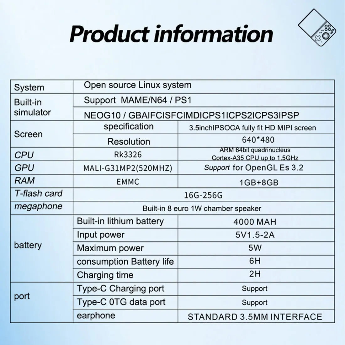 ToRetro- My Mini Retro Handheld Game Console-