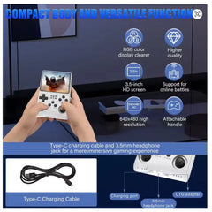 ToRetro- R40S Pro – Retro Handheld Game Console with Dual Joysticks & OTG Support(256G)-