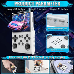 ToRetro- R40S Pro – Retro Handheld Game Console with Dual Joysticks & OTG Support(256G)-