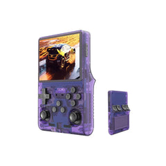ToRetro- R40S Pro – Retro Handheld Game Console with Dual Joysticks & OTG Support(256G)- Purple