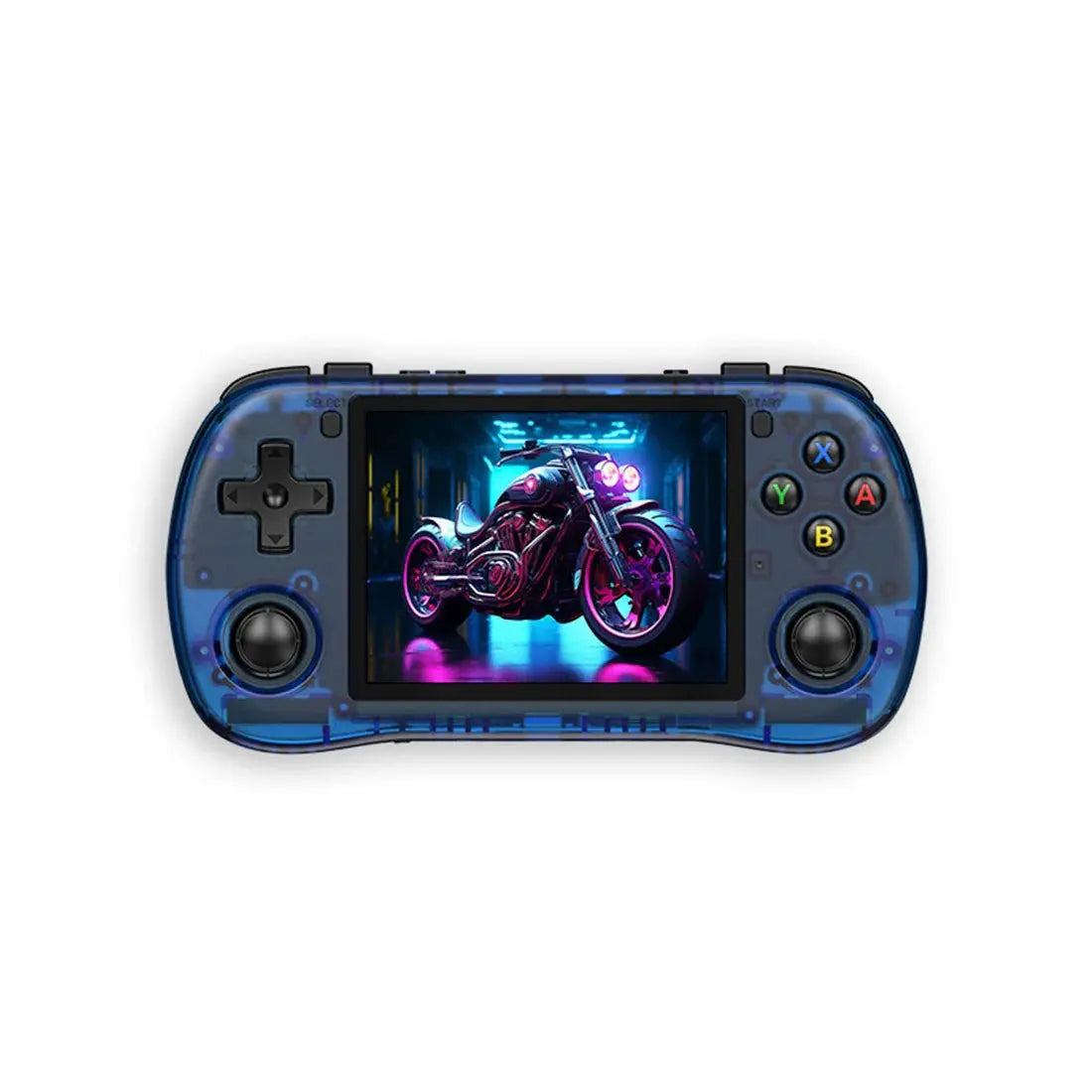 ToRetro- Powkiddy X35H Horizontal Retro Handheld Game Console- Translucent-Blue-128GB
