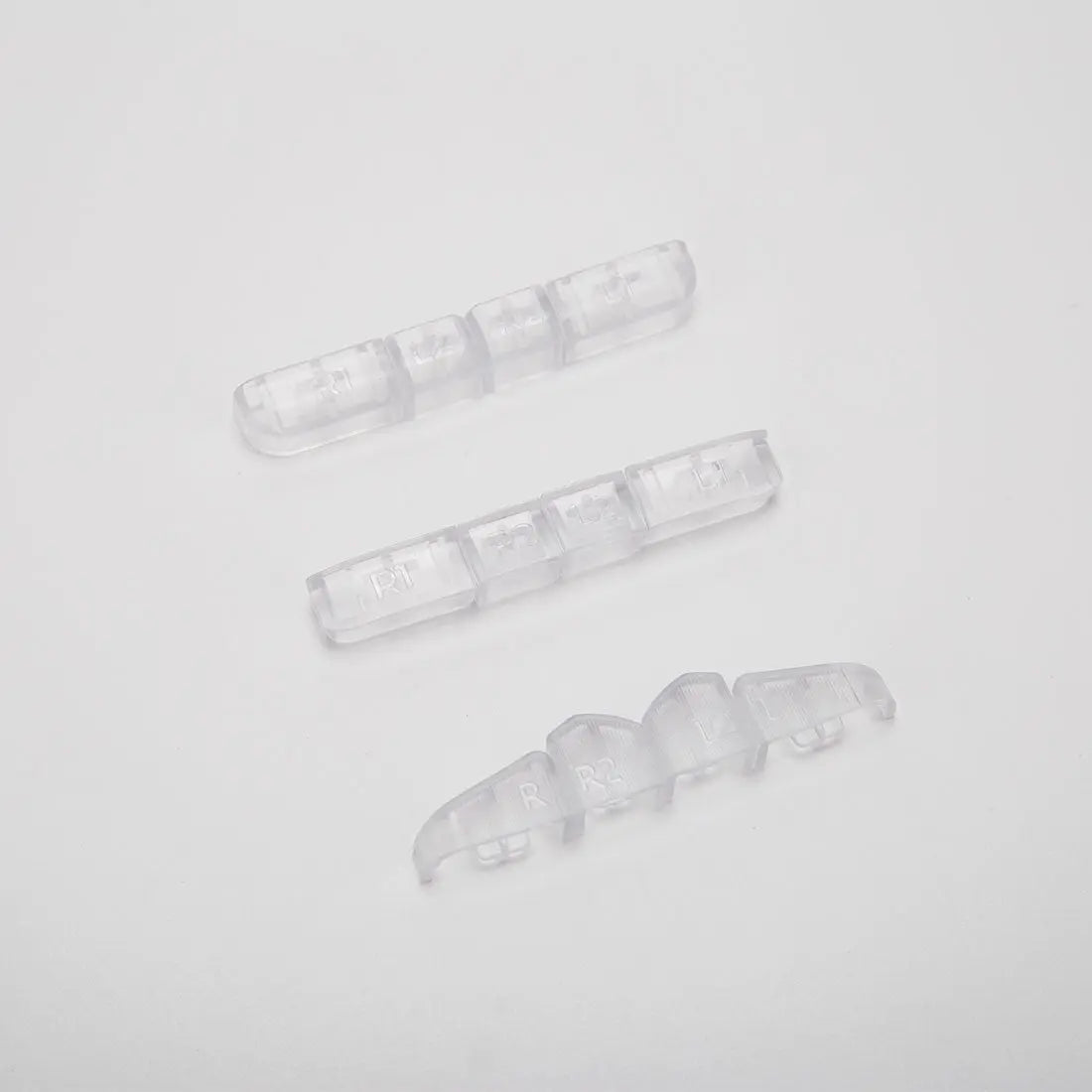 ToRetro- Shoulder Back Button Sets for Trimui Brick Game Console (3 Sets/Transparent)-
