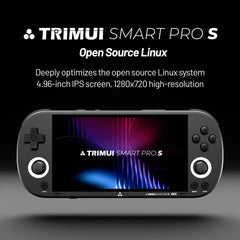 ToRetro- TRIMUI SMART PRO S Handheld Gaming Console, 4.96" IPS Screen, Octa-Core CPU, Hall Joysticks, 5000mAh Battery, Linux Retro Game Console-