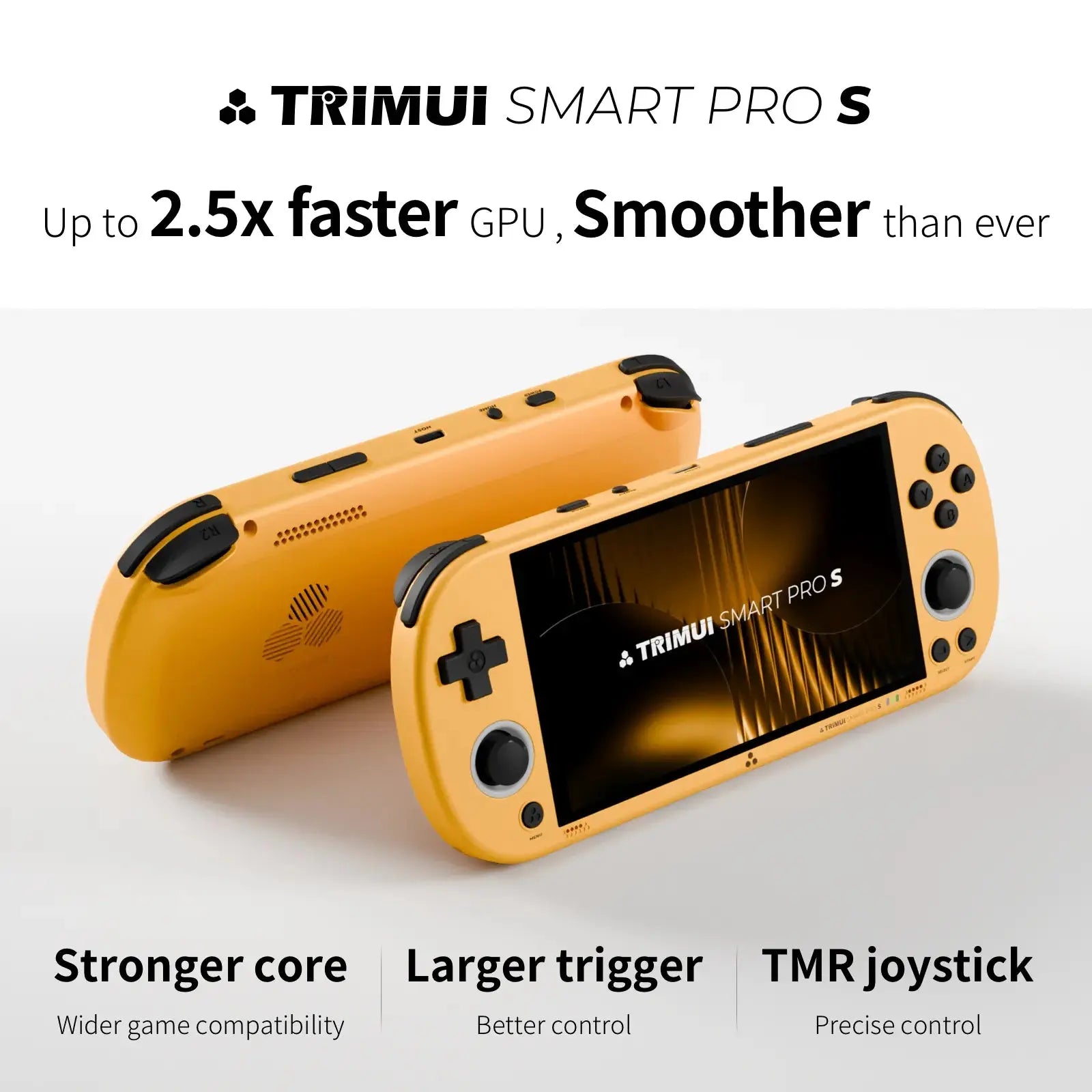 ToRetro- TRIMUI SMART PRO S Handheld Gaming Console, 4.96" IPS Screen, Octa-Core CPU, Hall Joysticks, 5000mAh Battery, Linux Retro Game Console-