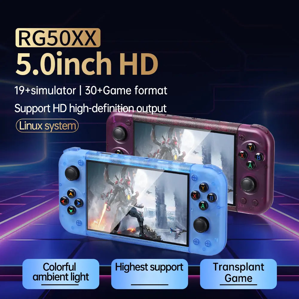 ToRetro-RG50XX-GameConsole-5.0-Inch-Open-Source-System_Horizontal-Retro-GBA-Arcade-DualJoysticks-PSPHandheld-Green128G-4