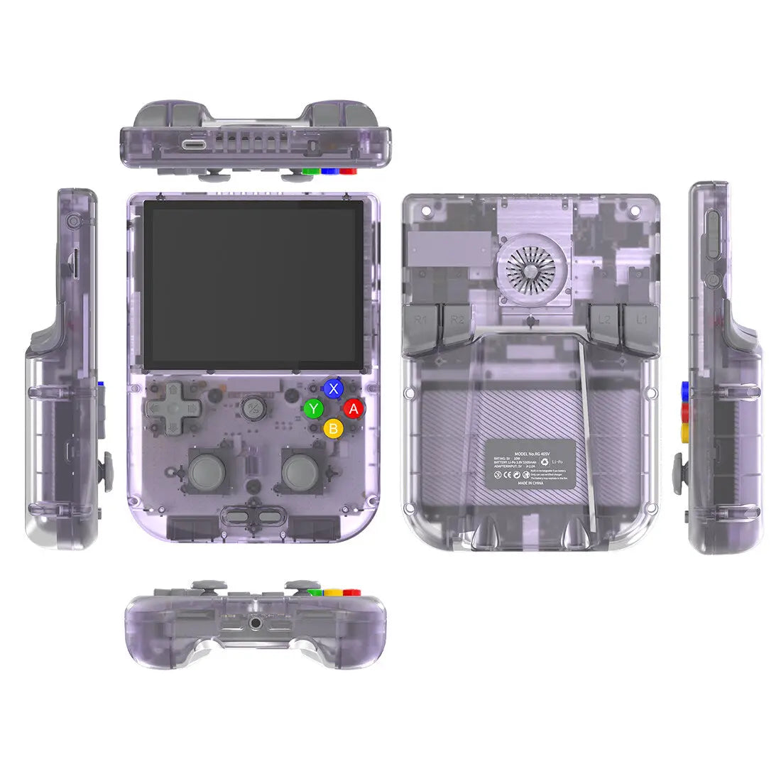 ToRetro- Anbernic RG405V Retro Portable Game Console- Transparent-Purple-256G-4K-Games