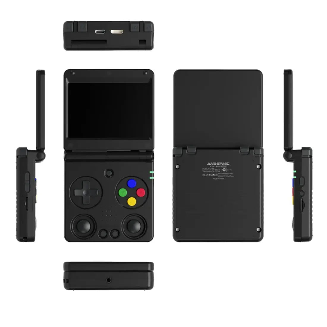 ToRetro- Anbernic RG 34XXSP – Retro Handheld Console- Black / 64+256G（14000+Games）
