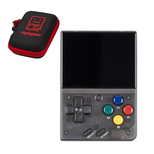 ToRetro- Miyoo Mini V4 Retro Handheld Game Console Portable with Storage Bag- Transparent-Black-128GB