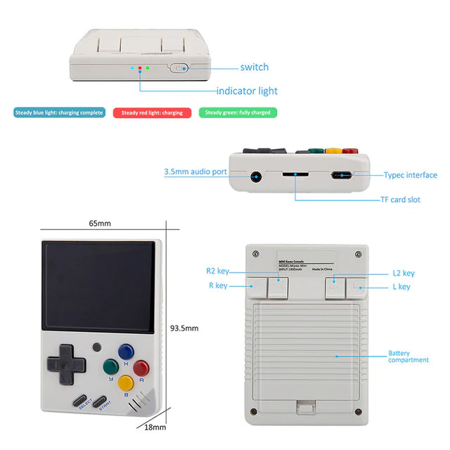 Console di gioco portatile retrò Miyoo Mini V4 con borsa portaoggetti