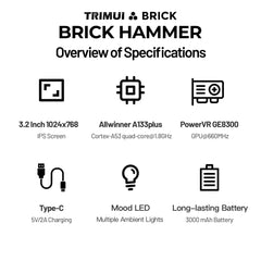 ToRetro- TRIMUI BRICK-BRICK HAMMER — New Generation Metal Handheld Console-