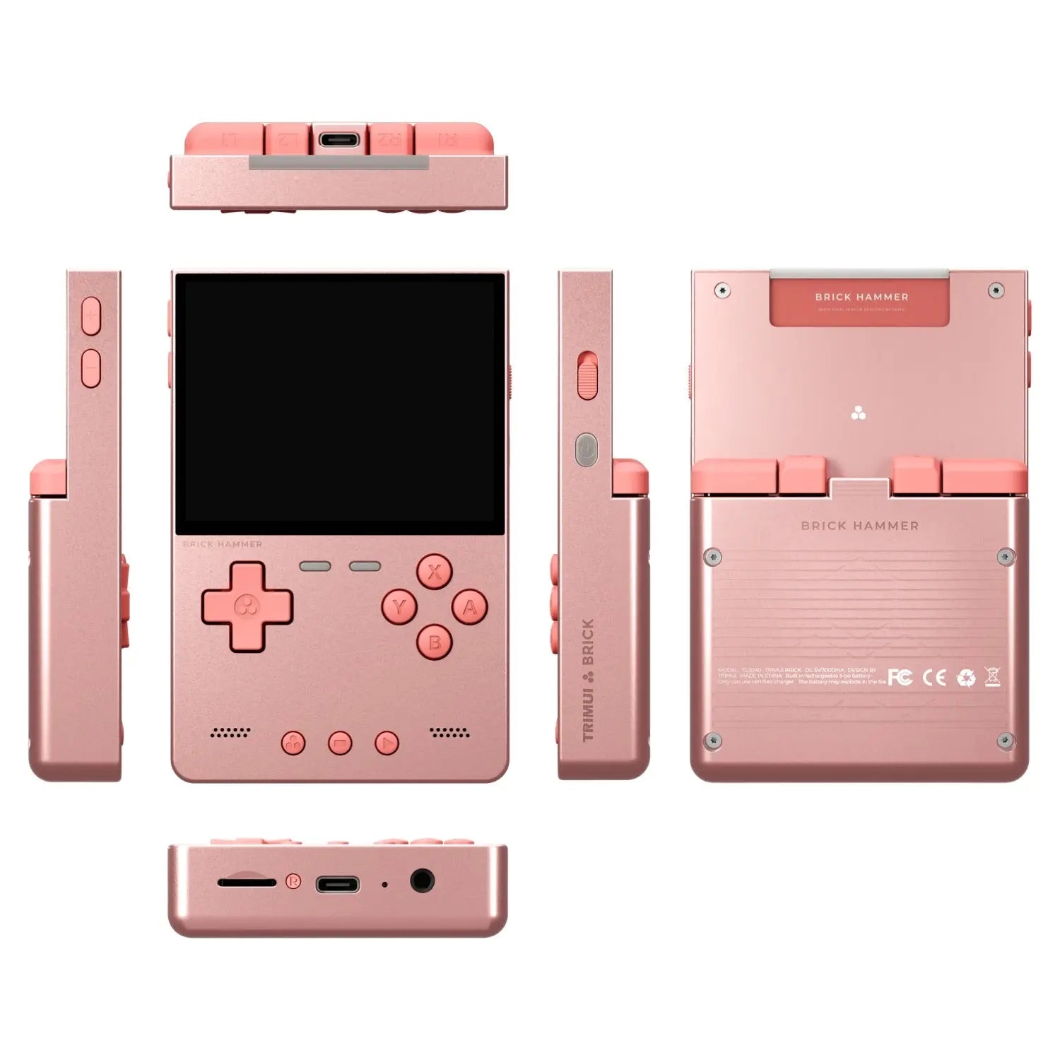 ToRetro- TRIMUI BRICK-BRICK HAMMER — New Generation Metal Handheld Console- Pink / 256G