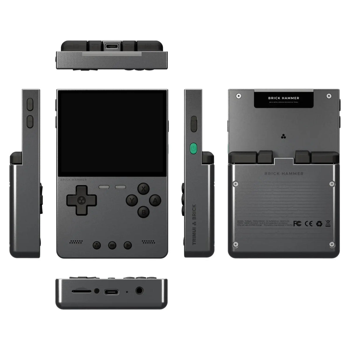 ToRetro- TRIMUI BRICK-BRICK HAMMER — New Generation Metal Handheld Console- Gray / 256G