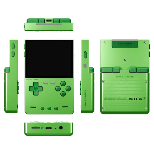 ToRetro- TRIMUI BRICK-BRICK HAMMER — New Generation Metal Handheld Console- Green / 256G
