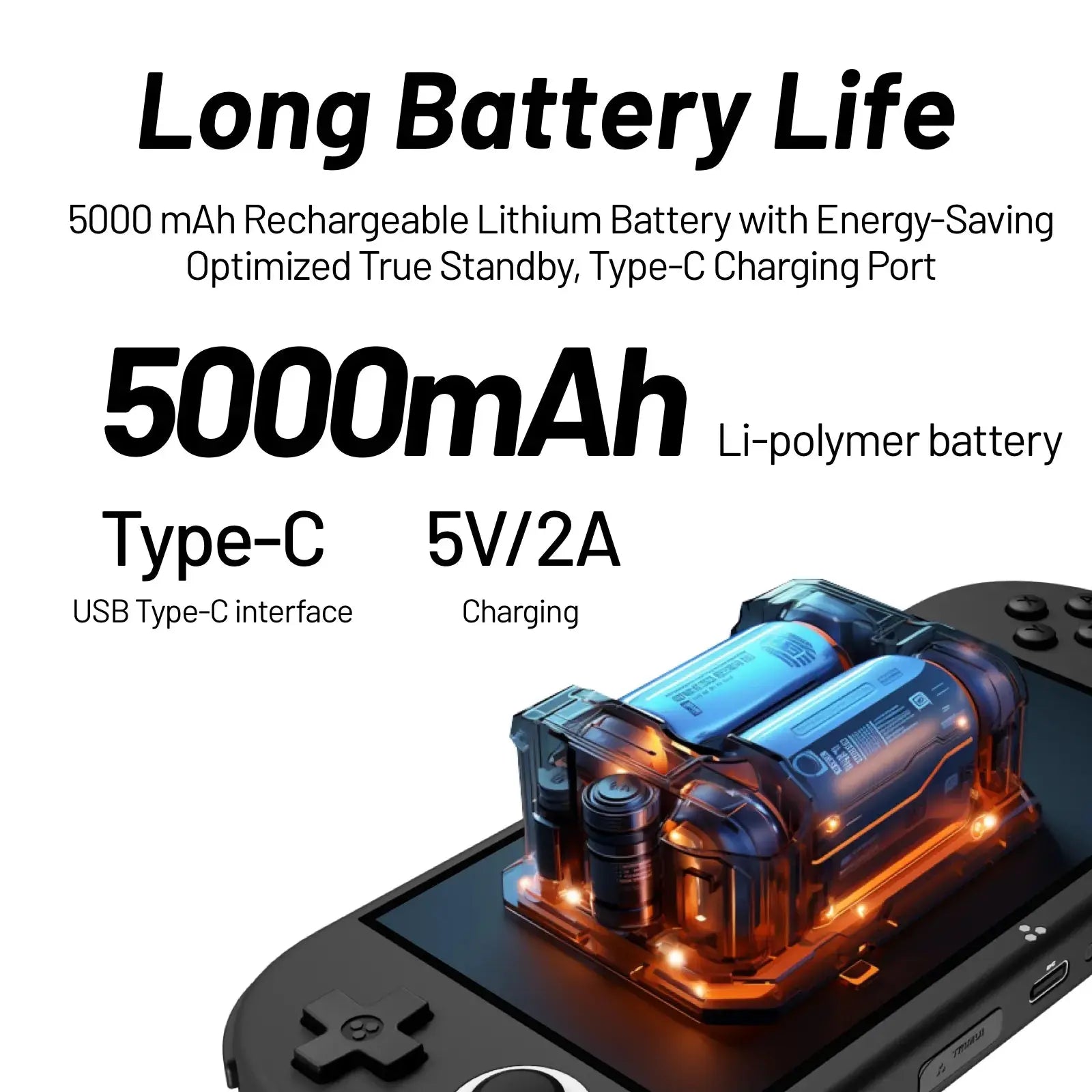 ToRetro- TRIMUI SMART PRO S Handheld Gaming Console, 4.96" IPS Screen, Octa-Core CPU, Hall Joysticks, 5000mAh Battery, Linux Retro Game Console-