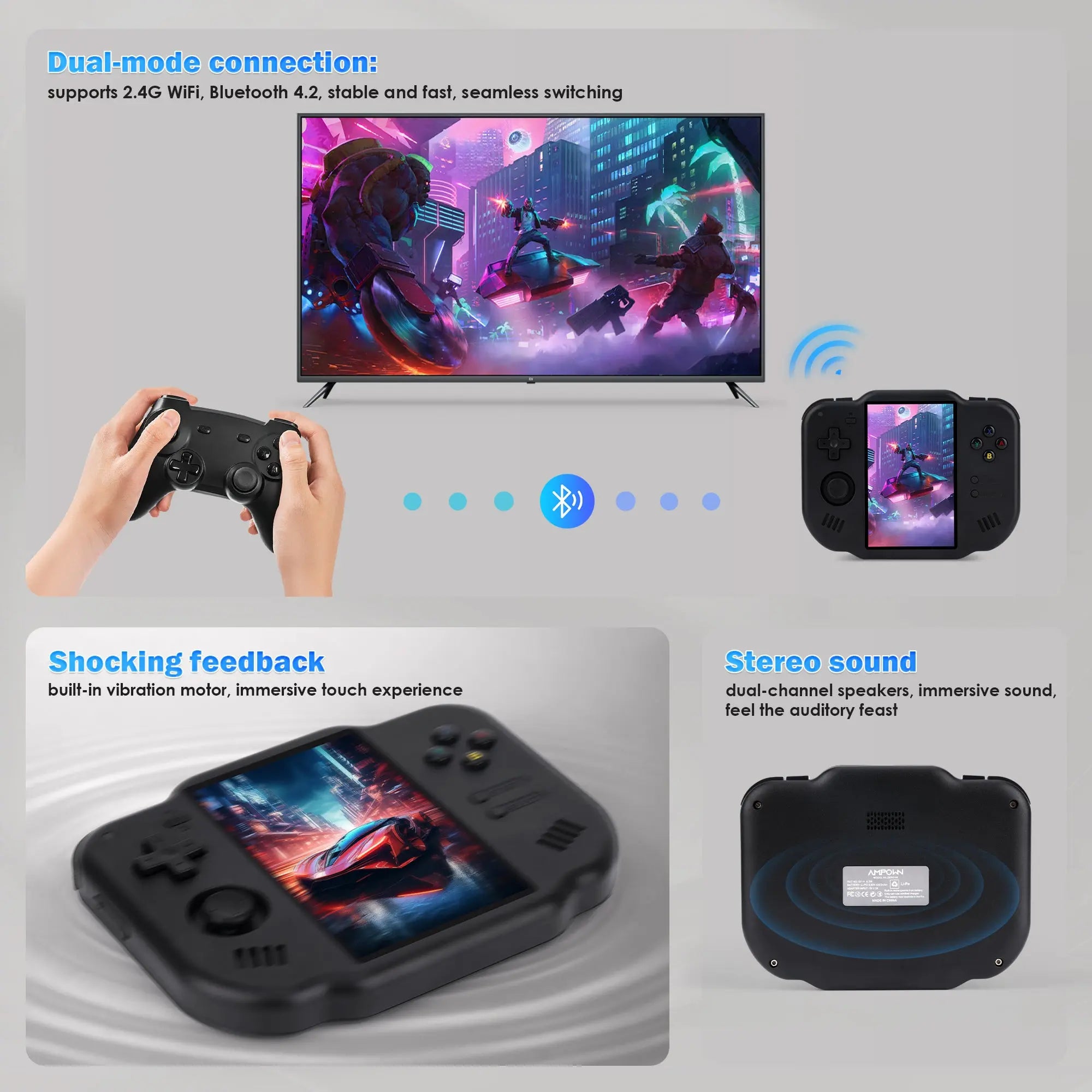 ToRetro- ZERO 40 Vertical Handheld Game Console , Android OS, Multi-Emulator Support,  Rotatable Touchscreen-